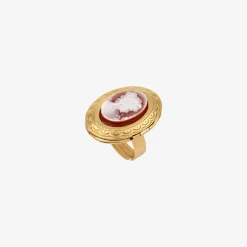 Bague plaquée or ovale - EDEN