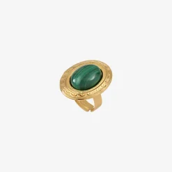 Bague plaquée or ovale - EDEN