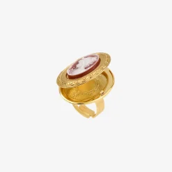 Bague plaquée or ovale - EDEN