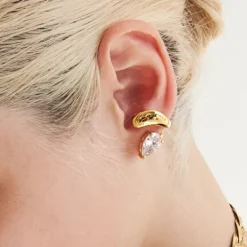 Boucle d'oreille dorée solo - CHACHA