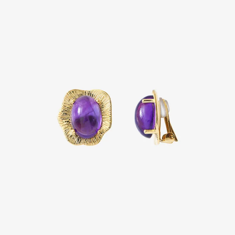 Boucles d'oreilles dorées - SWANN