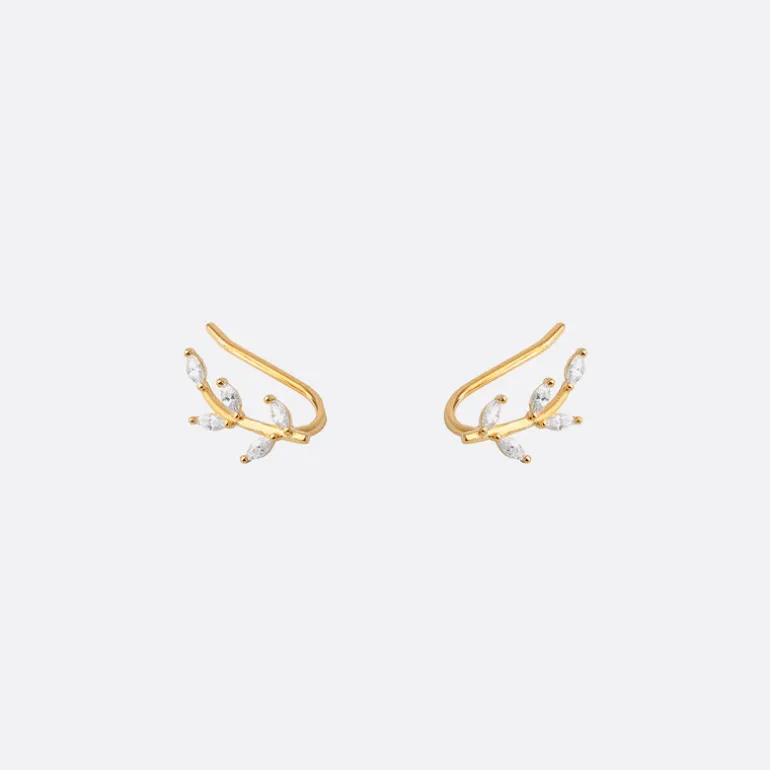 Boucles d'oreilles dorées acacia - KIND OF THINGS