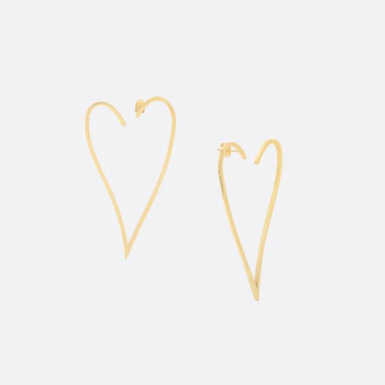 Boucles d'oreilles dorées amour - KIND OF THINGS