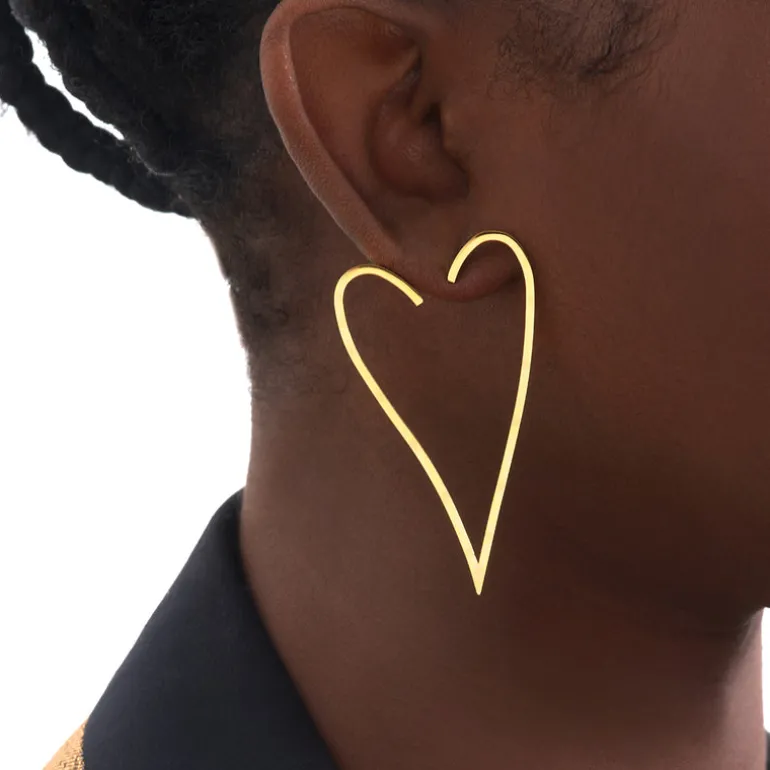 Boucles d'oreilles dorées amour - KIND OF THINGS