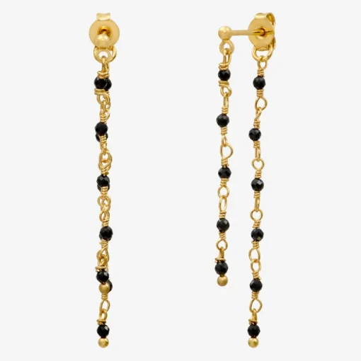 Boucles d'oreilles dorées double - ROXANE