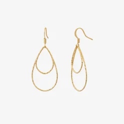 Boucles d'oreilles dorées drop petit modèle - DISCO