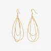 Boucles d'oreilles dorées drop grand modèle - DISCO