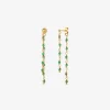 Boucles d'oreilles dorées double - ROXANE