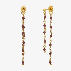 Boucles d'oreilles dorées double - ROXANE