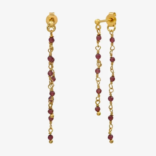 Boucles d'oreilles dorées double - ROXANE