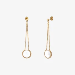 Boucles d'oreilles dorées longues - LADY