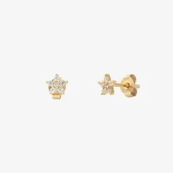 Boucles d'oreilles puces dorées - AIMÉE