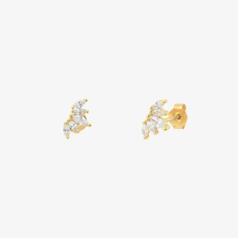 Boucles d'oreilles puces dorées - DIANE