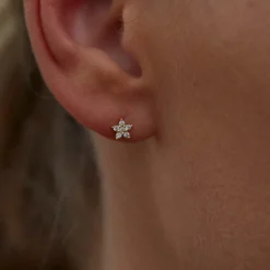 Boucles d'oreilles puces dorées - AIMÉE