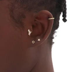Boucles d'oreilles puces dorées - DIANE