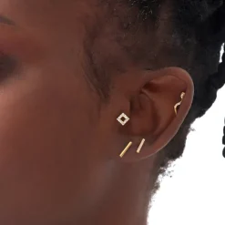Boucles d'oreilles puces dorées - GIL