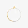Bracelet doré perle de culture blanche - MEGHAN