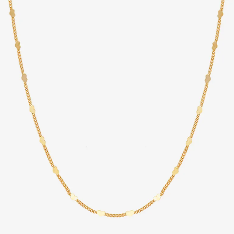 Collier / bracelet 3 tours doré chaines simples - MINI HEARTS
