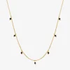 Collier doré court spinelle noire - MILADY