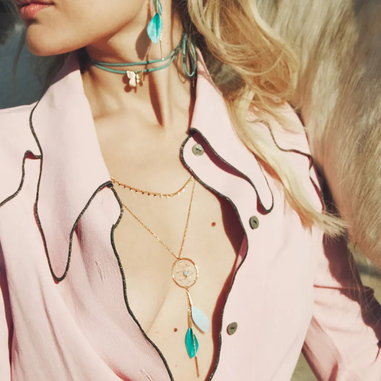 Collier sautoir doré - DREAM CATCHER